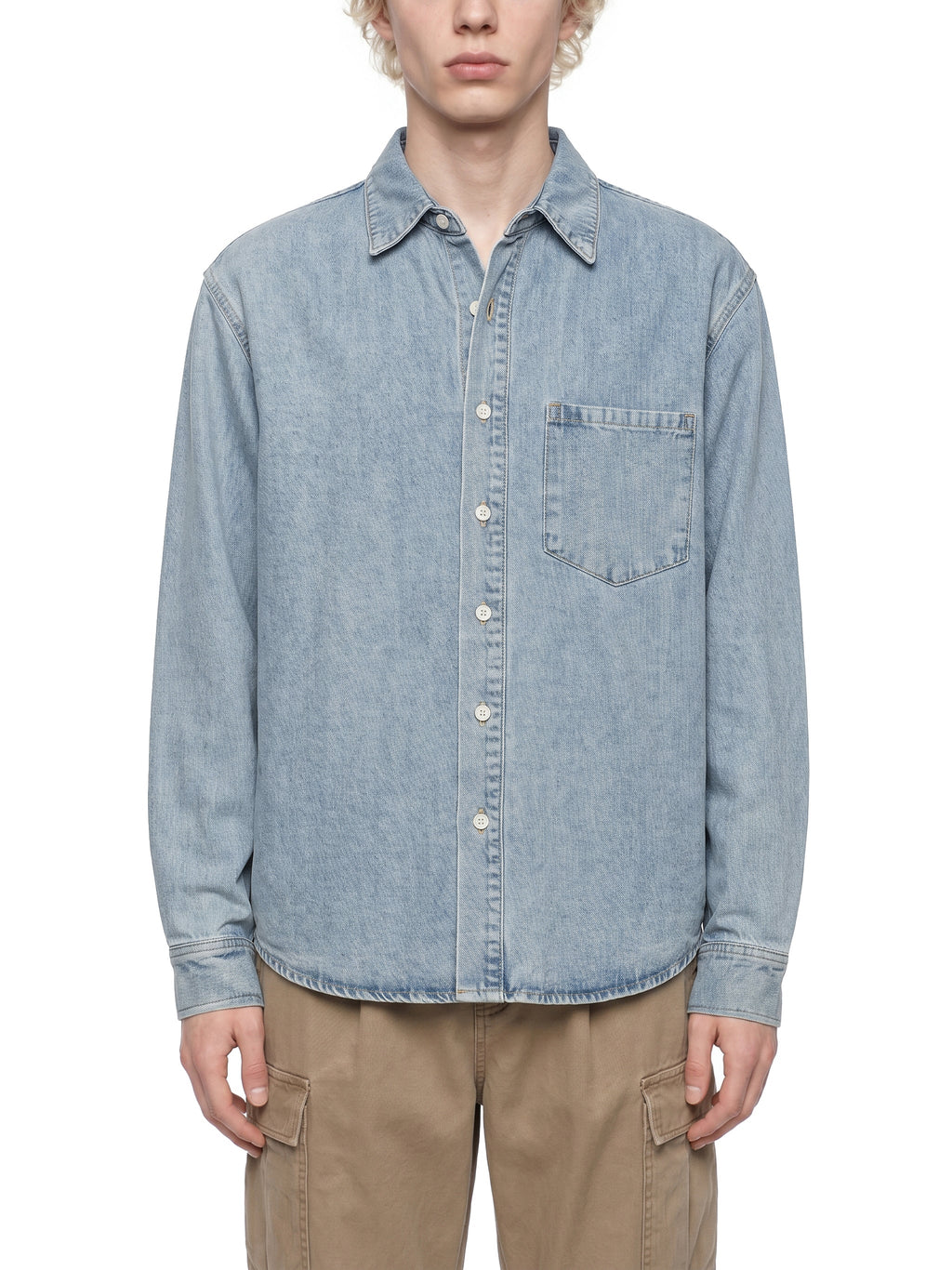 Unisex Vintage Wash Denim Shirt
