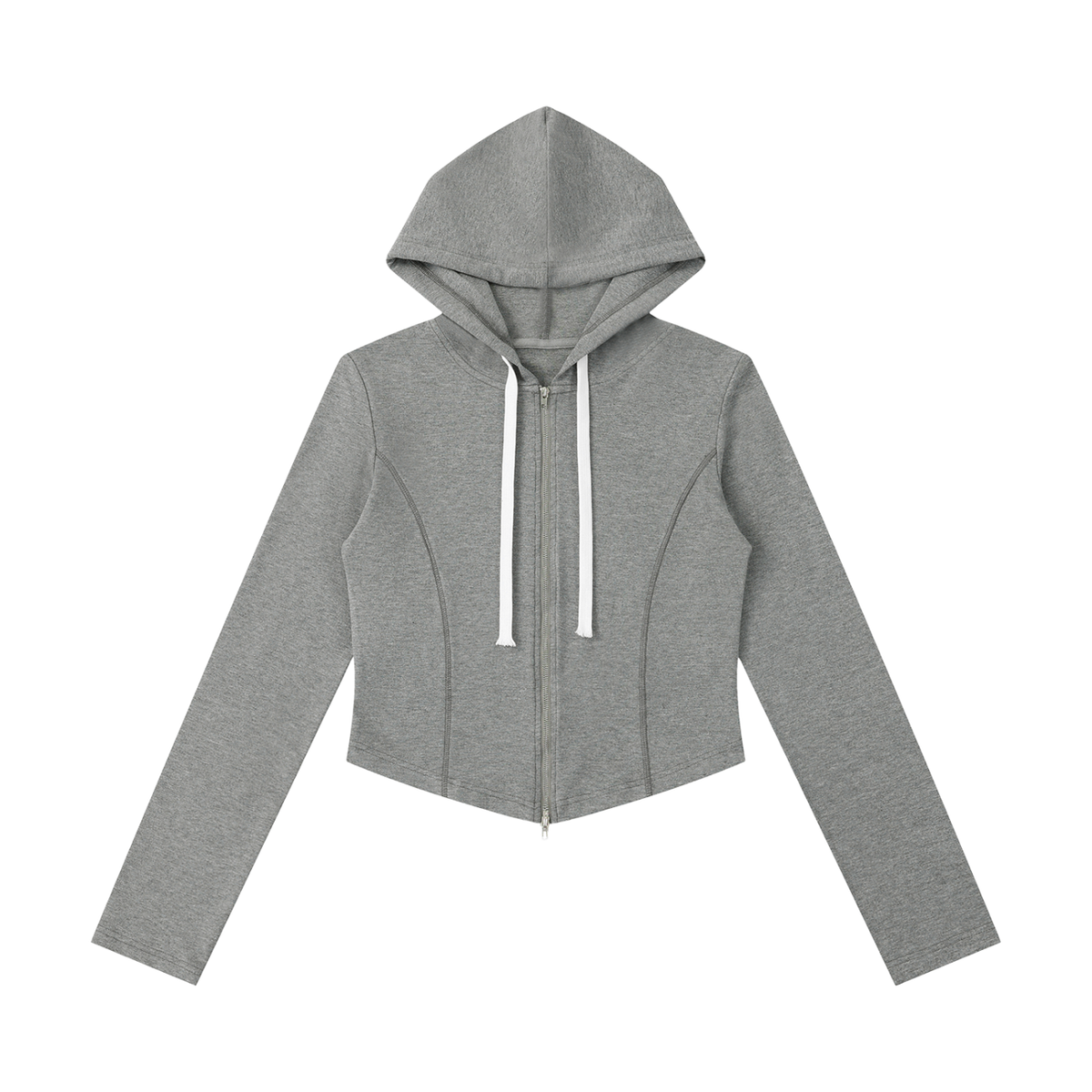 Women's Slim Cropped Full Zip Hoodie