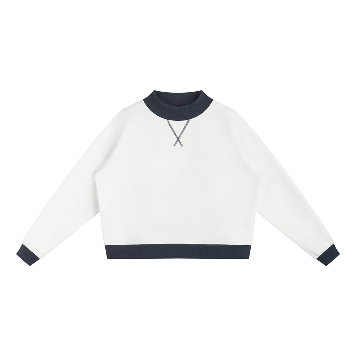 Women’s Mock Neck Crewneck Sweatshirt