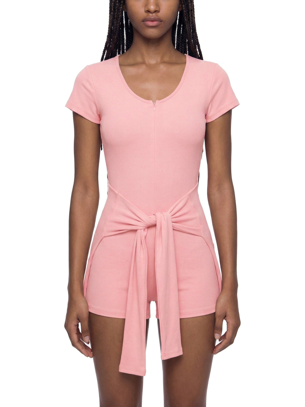 Women's Dual-Function Cape Tie-Waist Romper