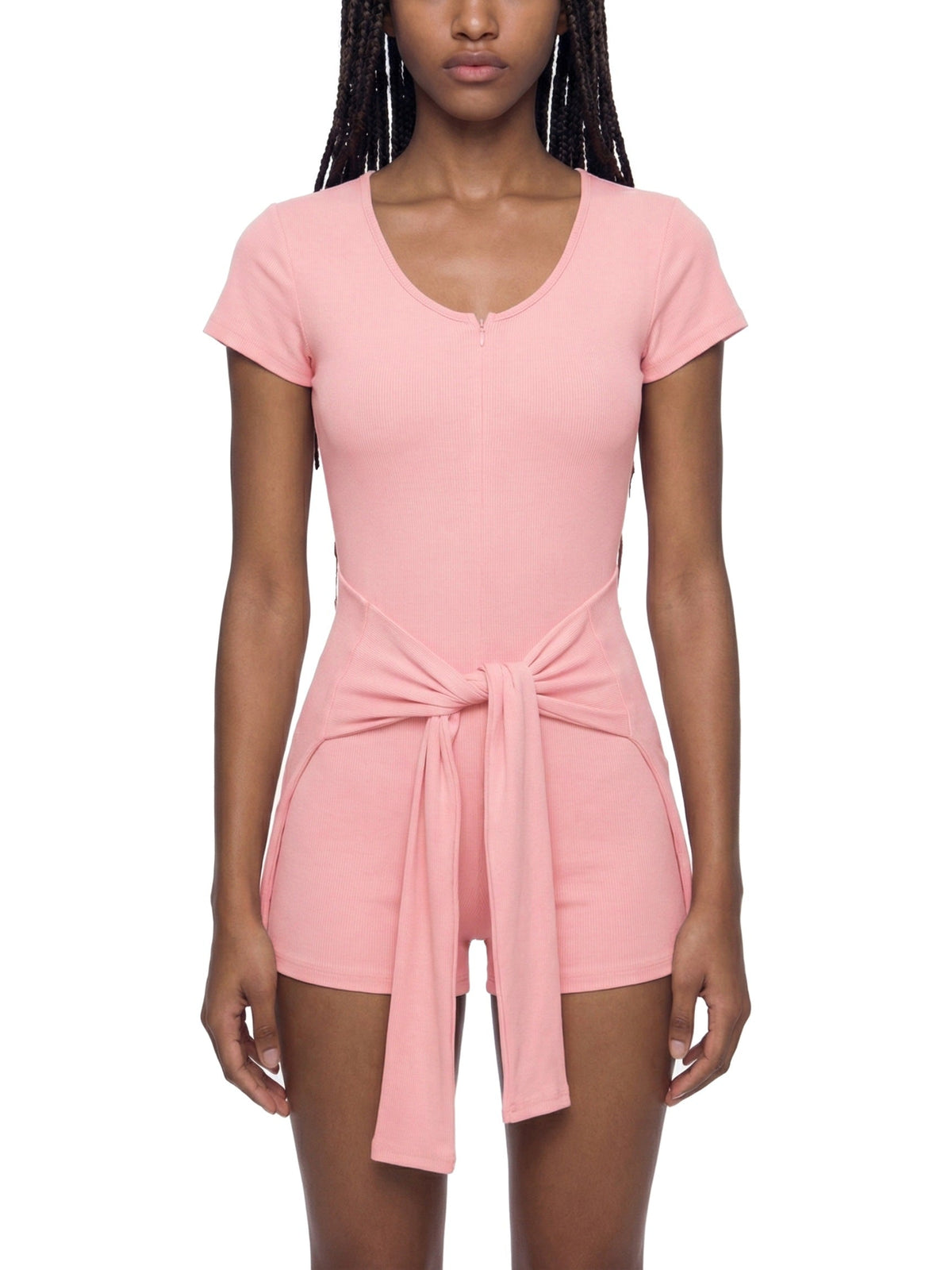 Women's Dual-Function Cape Tie-Waist Romper
