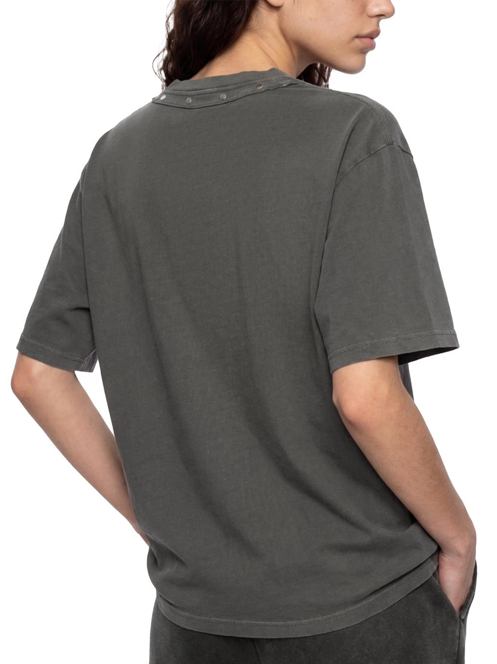 Unisex Washed Boxy Studded T-Shirt