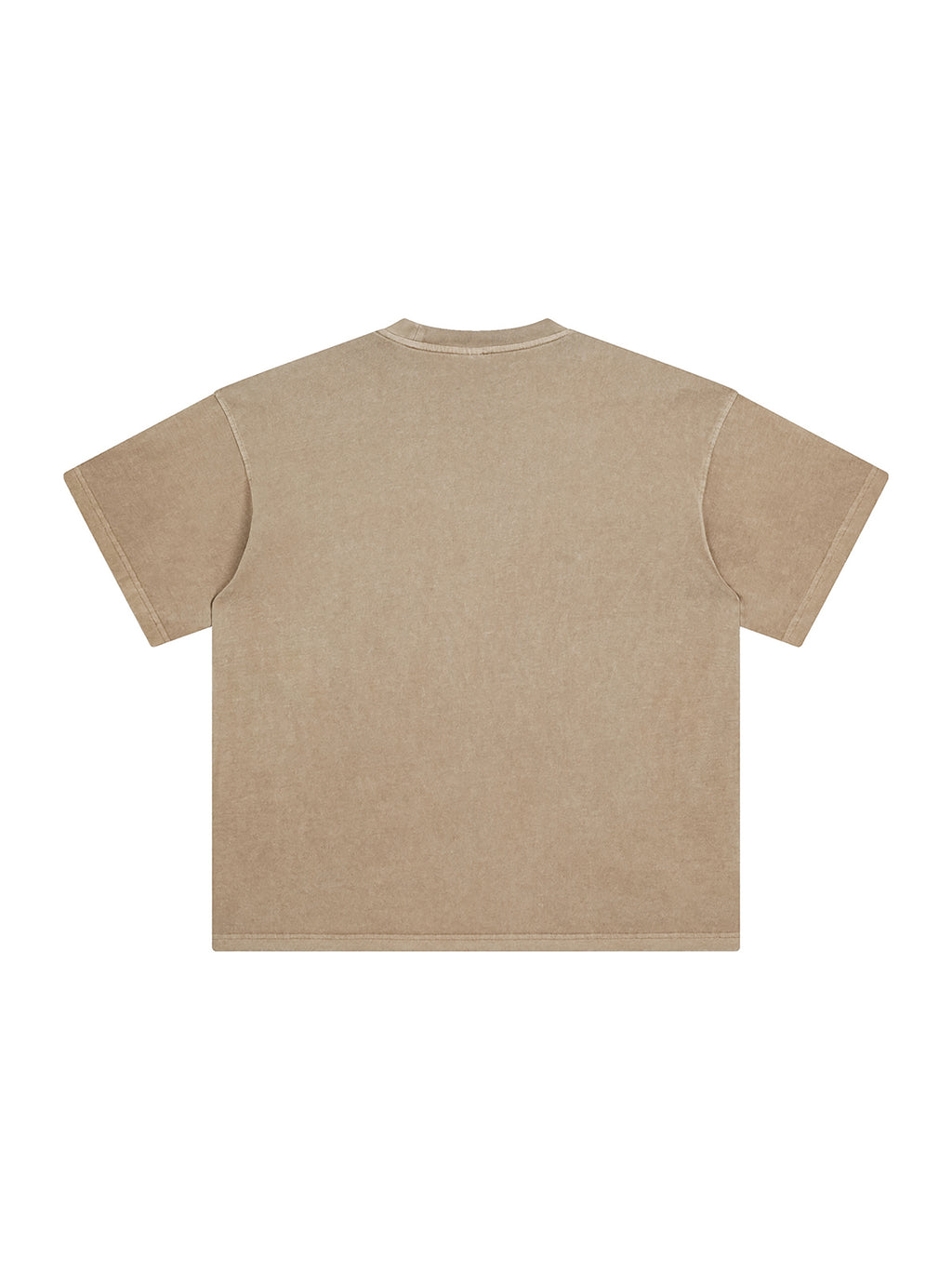 Camel Enzyme Washed T-Shirt back product view