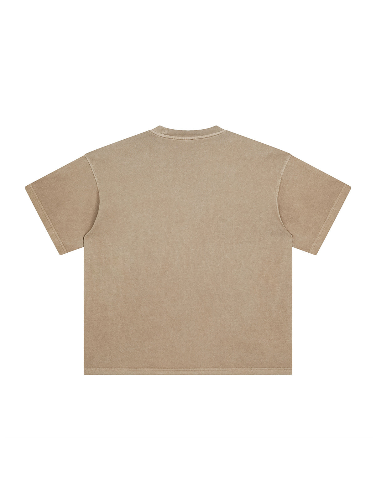 Camel Enzyme Washed T-Shirt back product view