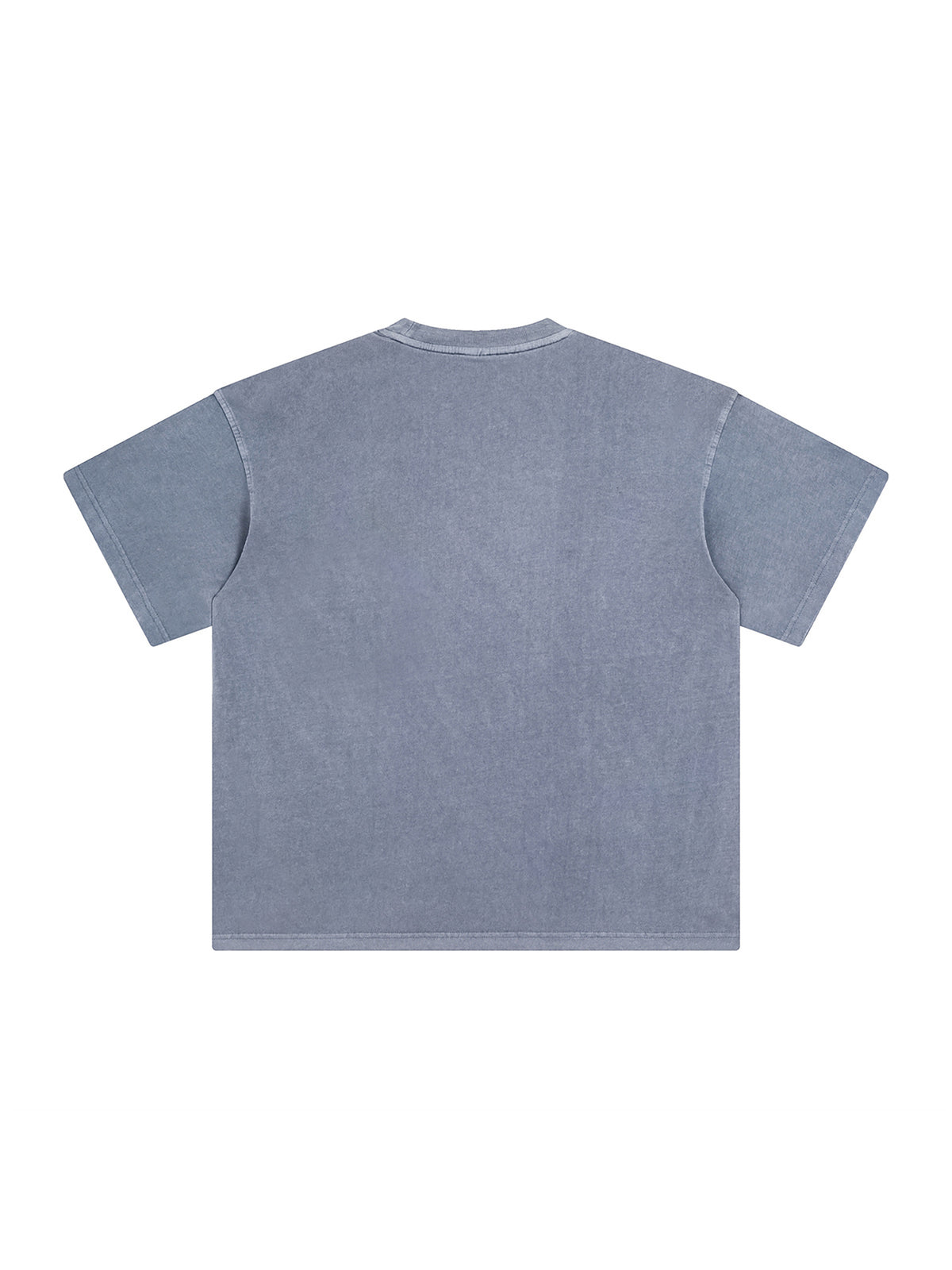 Gray Blue Enzyme Washed T-Shirt back product view