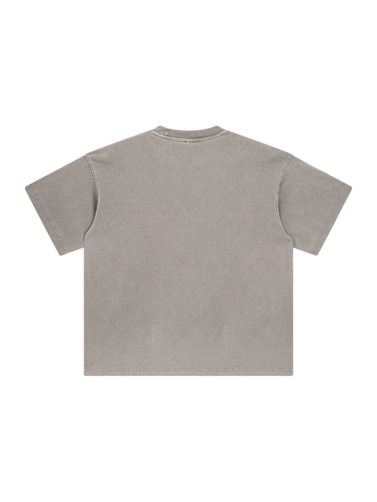 Khaki Enzyme Washed T-Shirt back product view