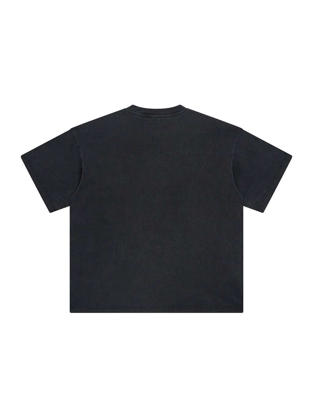 Retro Black Enzyme Washed T-Shirt back product view