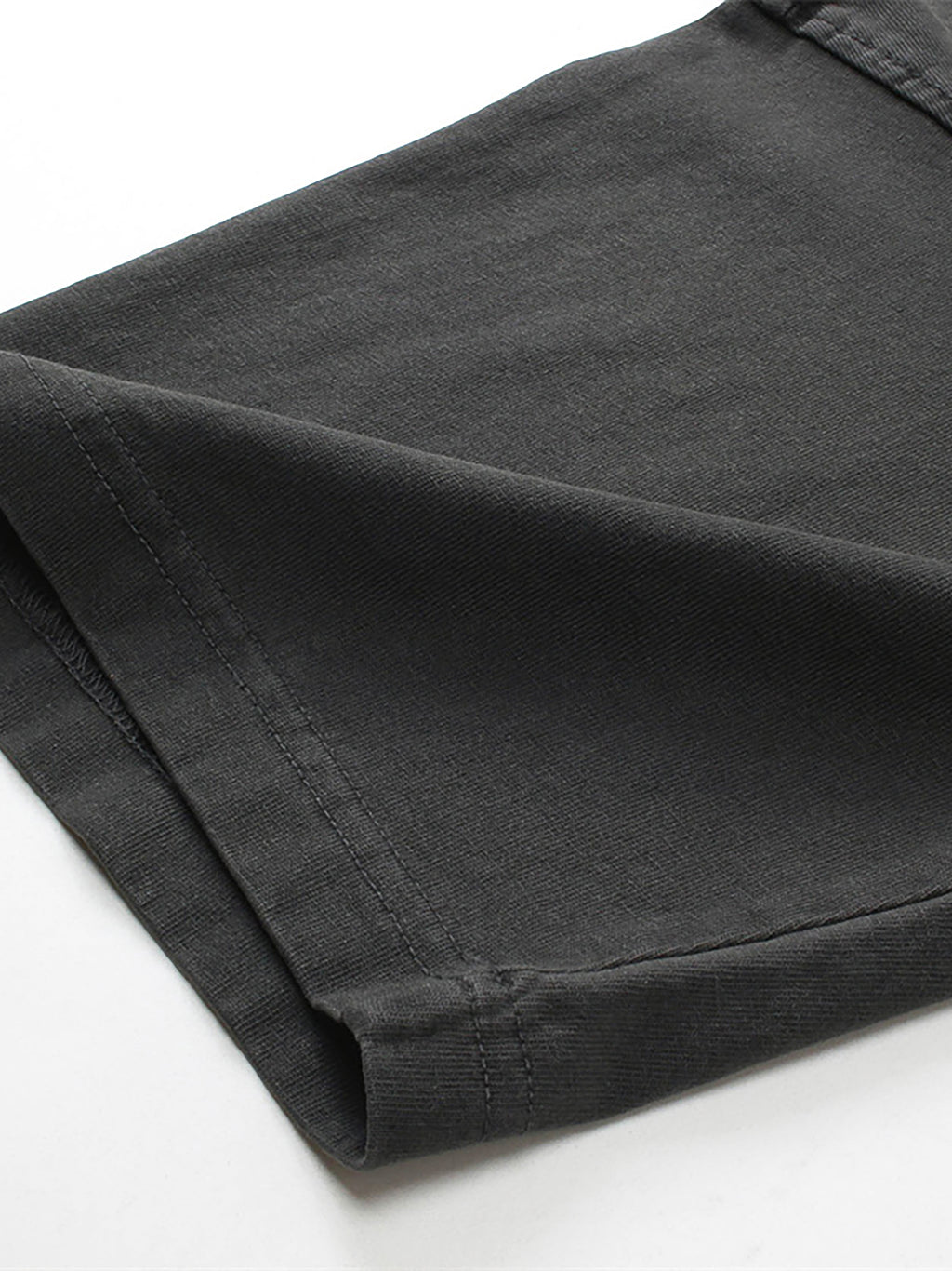 Retro Black Enzyme Washed T-Shirt hem and fabric detail