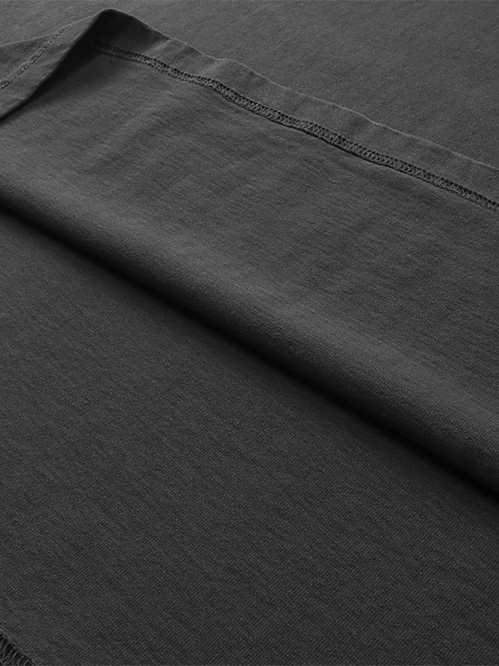 Retro Black Enzyme Washed T-Shirt washed fabric detail