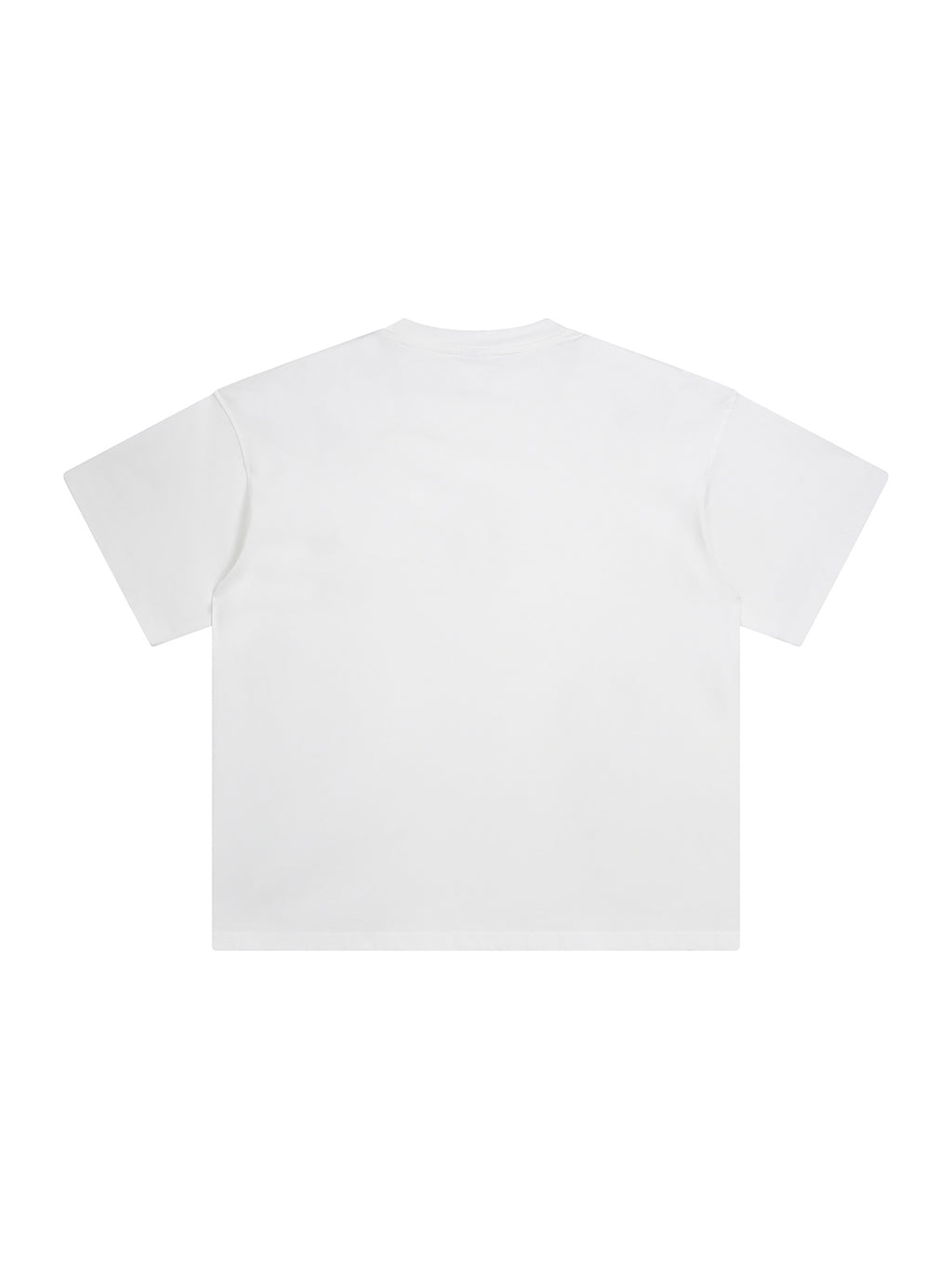 White Enzyme Washed T-Shirt back product view
