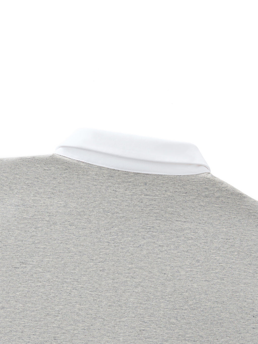 Off Script Unisex Essential Contrast Polo Shirt - Flower Grey back collar detail