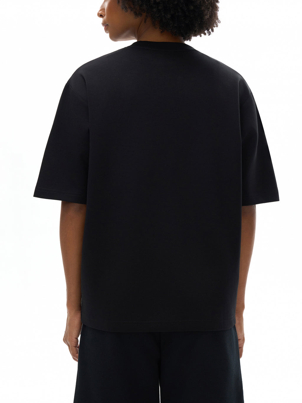 Black Essential Cooling Performance T-Shirt back fit detail