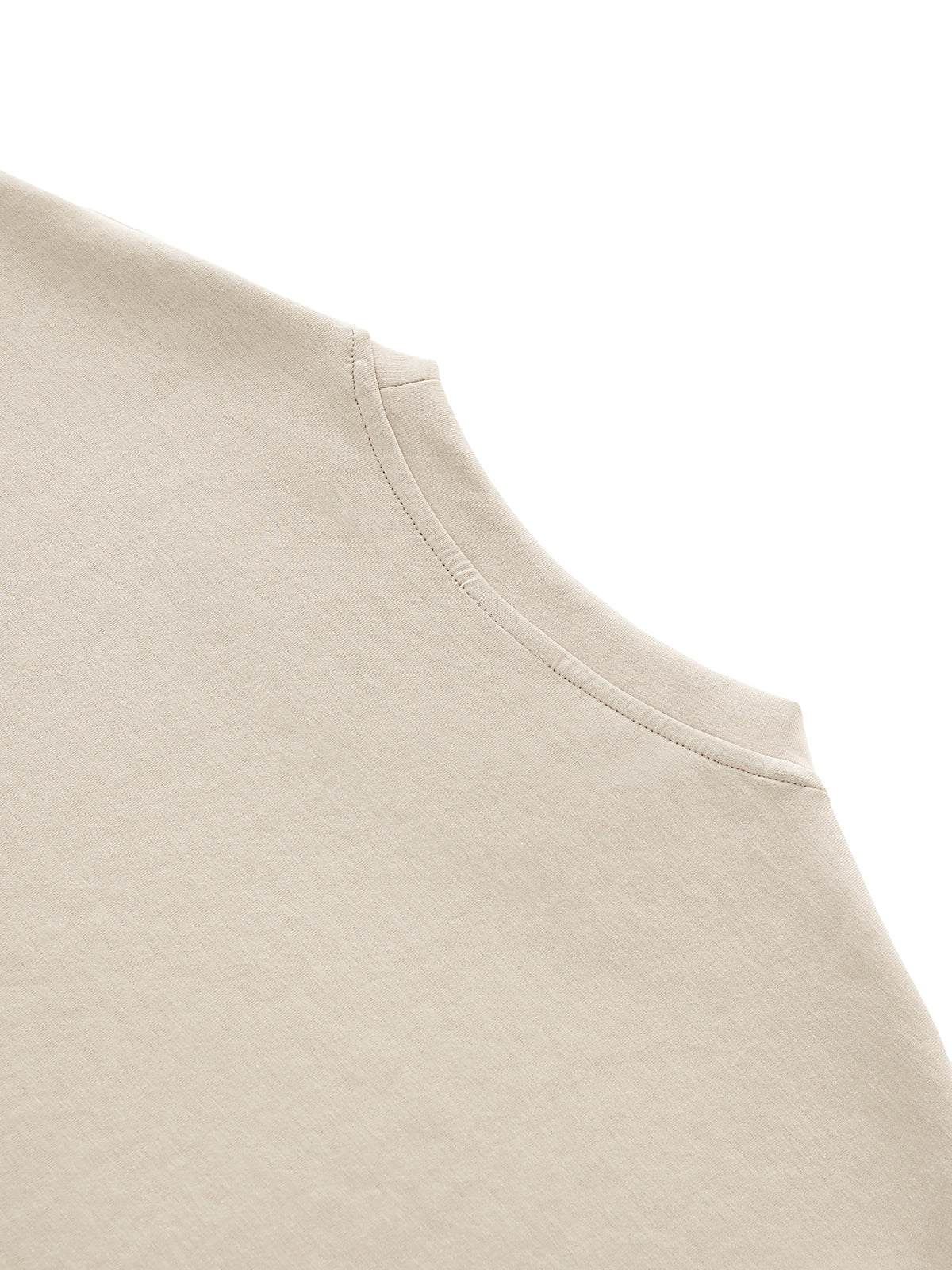 Khaki Essential Cooling Performance T-Shirt shoulder detail