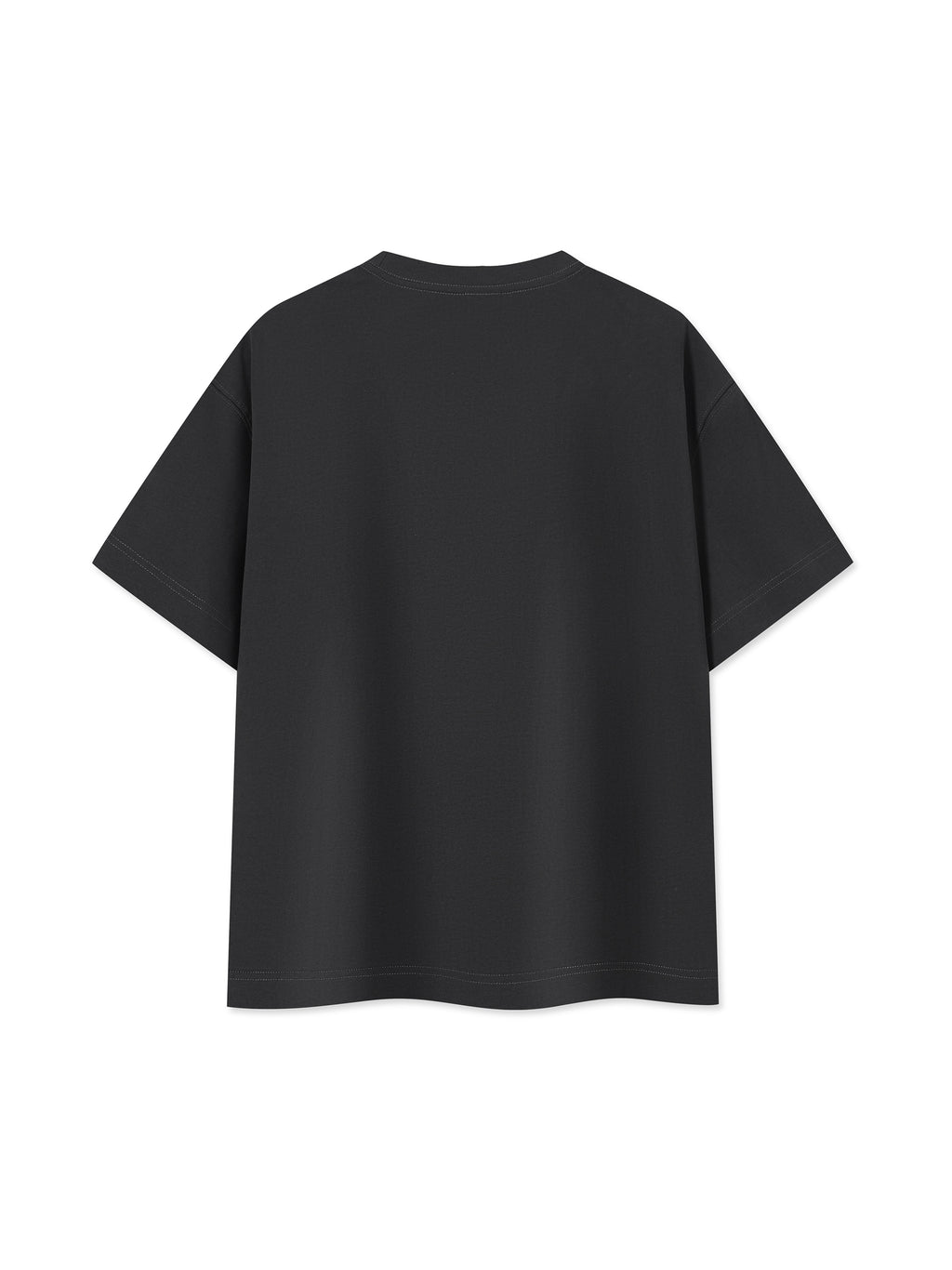 Off Script Unisex Essential Cotton Boxy T-Shirt - Dark Grey back view