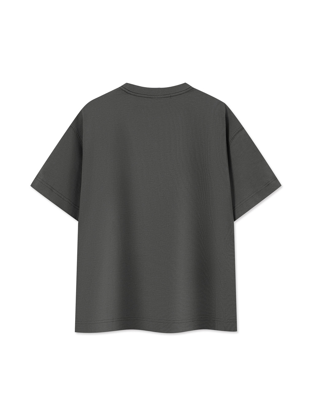 Off Script Unisex Essential Cotton Boxy T-Shirt - Medium Grey back view