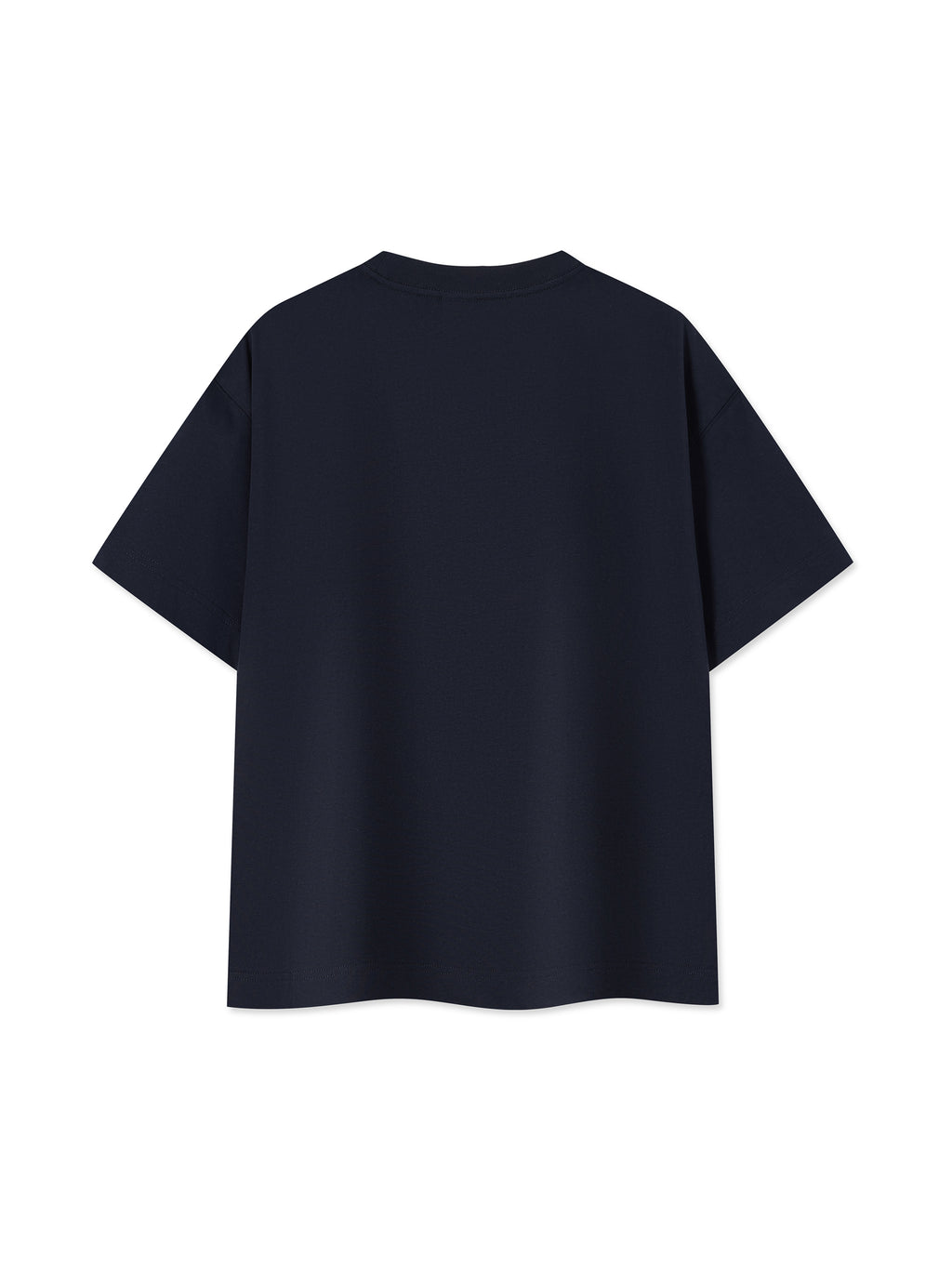 Off Script Essential Cotton Boxy T-Shirt - Navy Blue back view