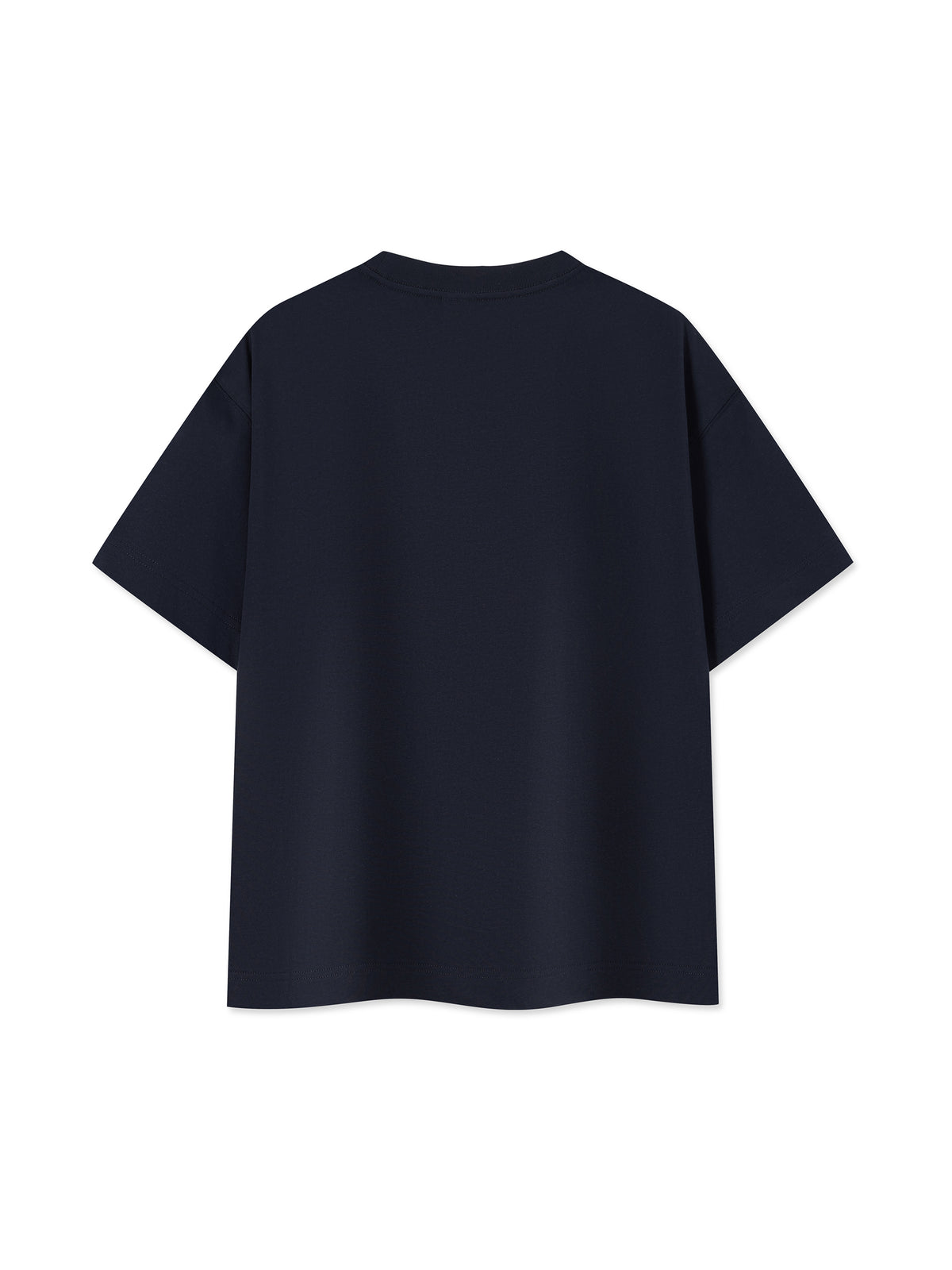 Off Script Essential Cotton Boxy T-Shirt - Navy Blue back view