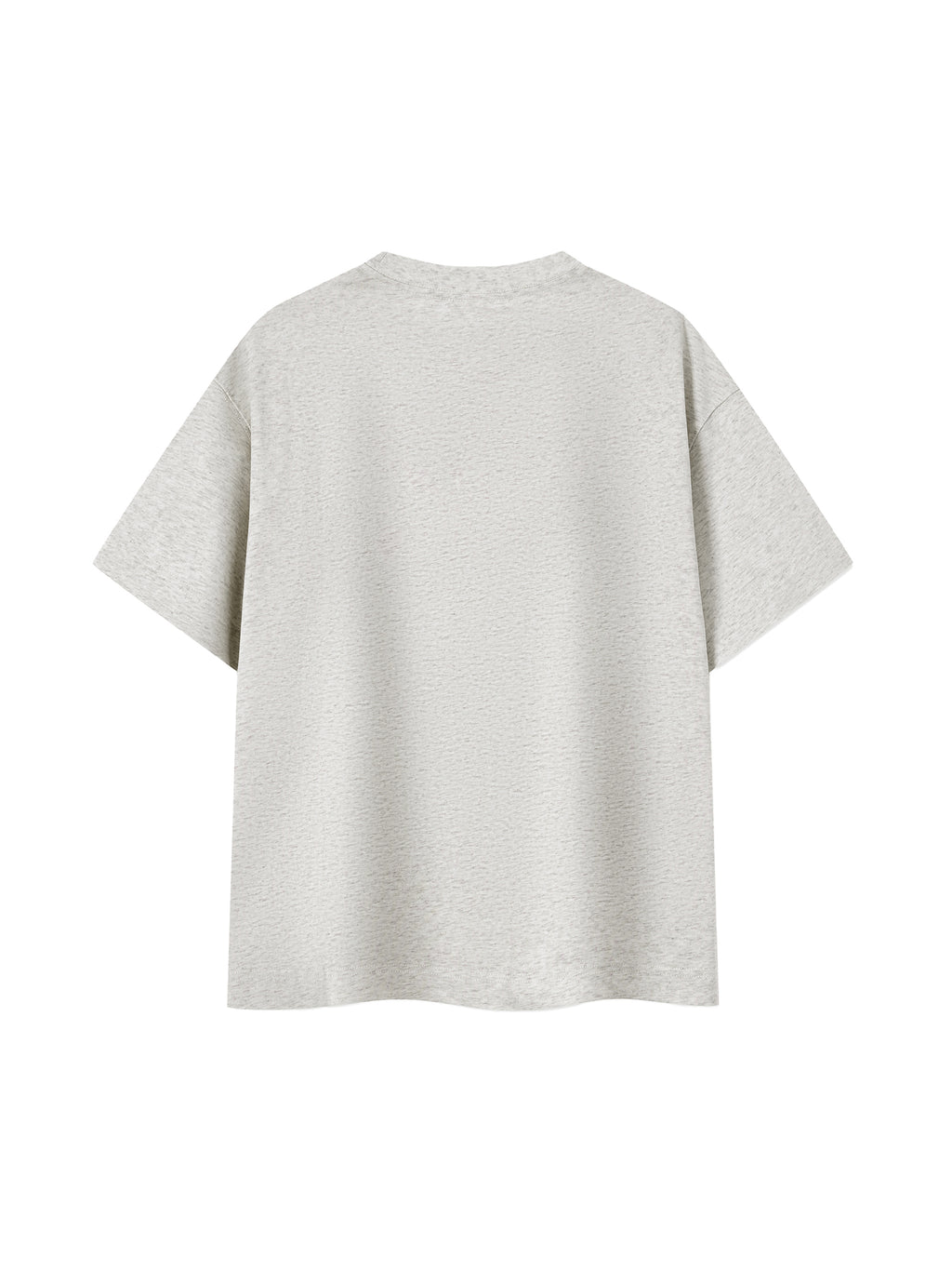 Off Script Unisex Essential Cotton Boxy T-Shirt - Oat Grey back view