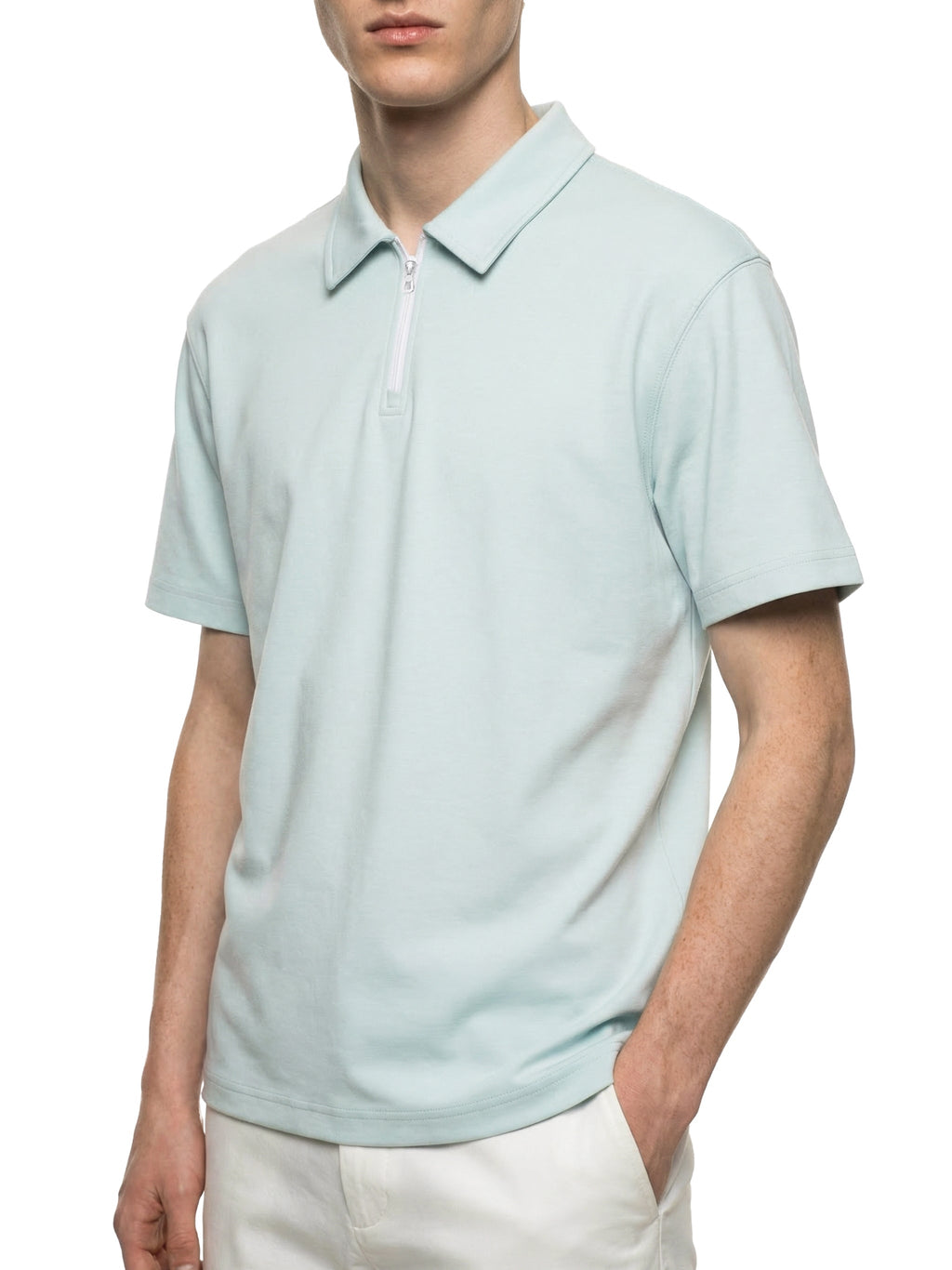Unisex Quarter-Zip Polo Shirt