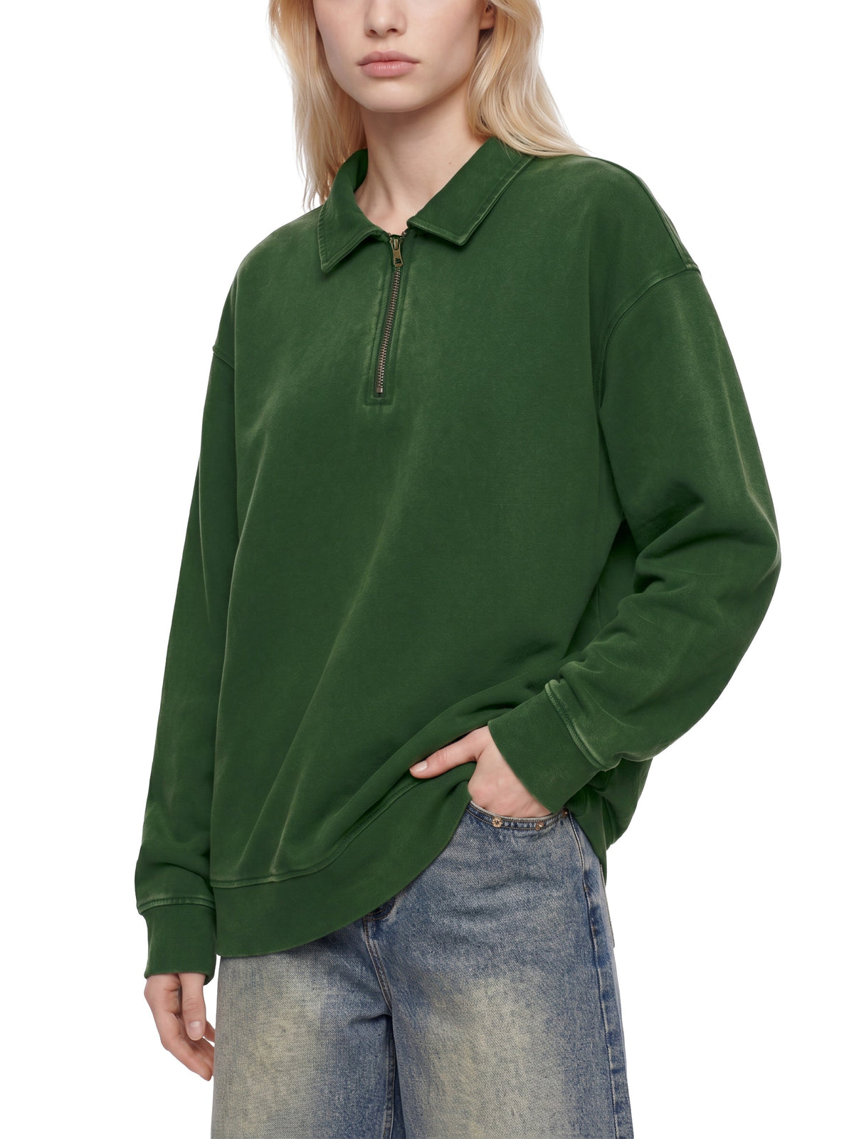 Unisex Vintage Wash Quarter-Zip Sweatshirt