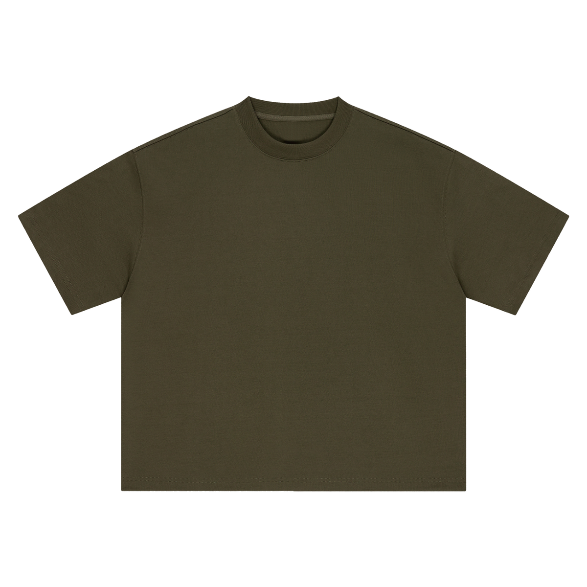 Army Green Unisex Boxy Oversized T-Shirt front view