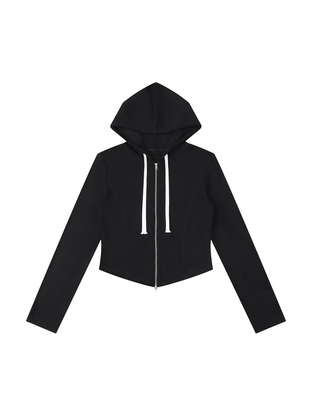 Women's Slim Cropped Full Zip Hoodie