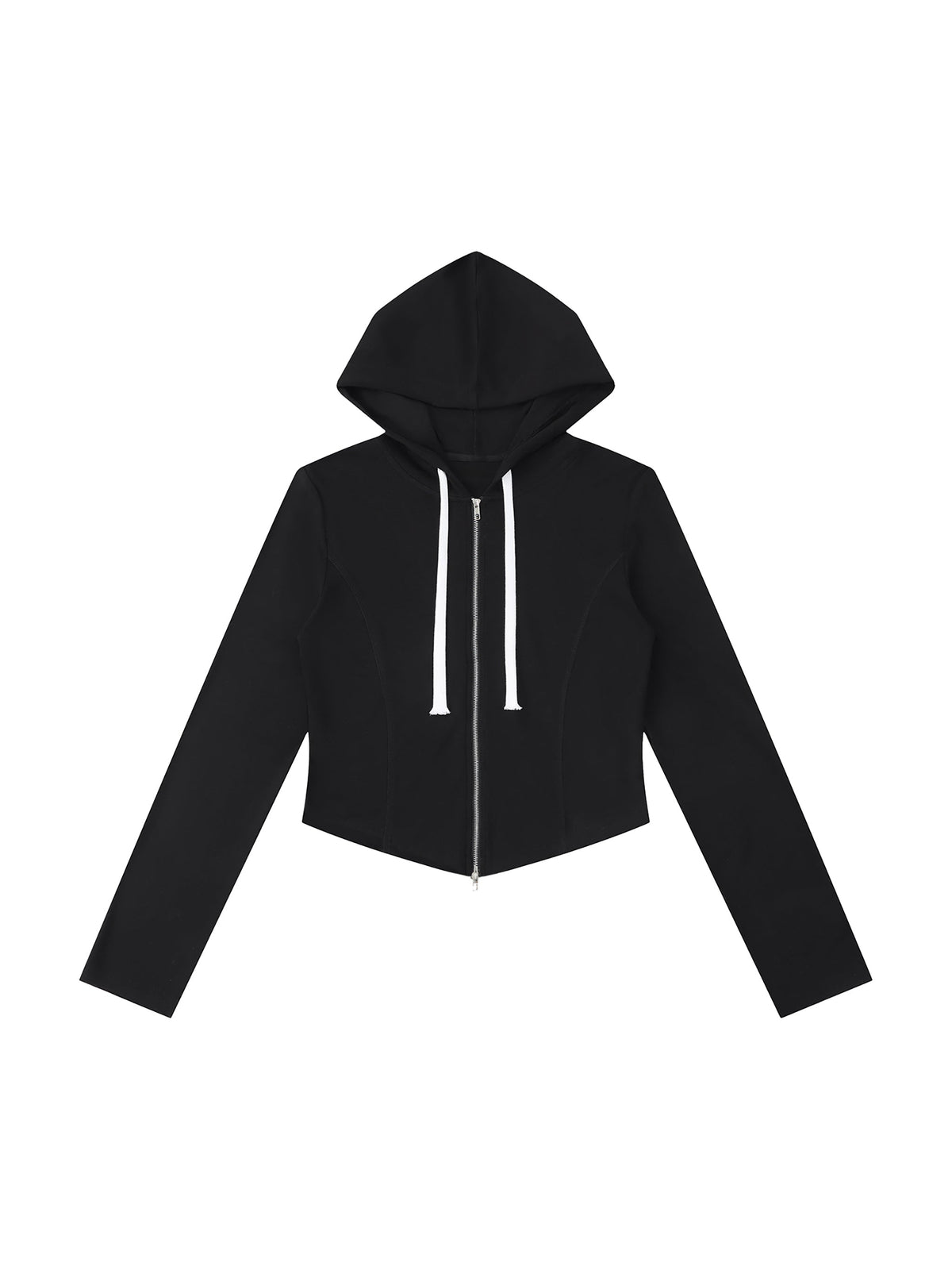 Women's Slim Cropped Full Zip Hoodie