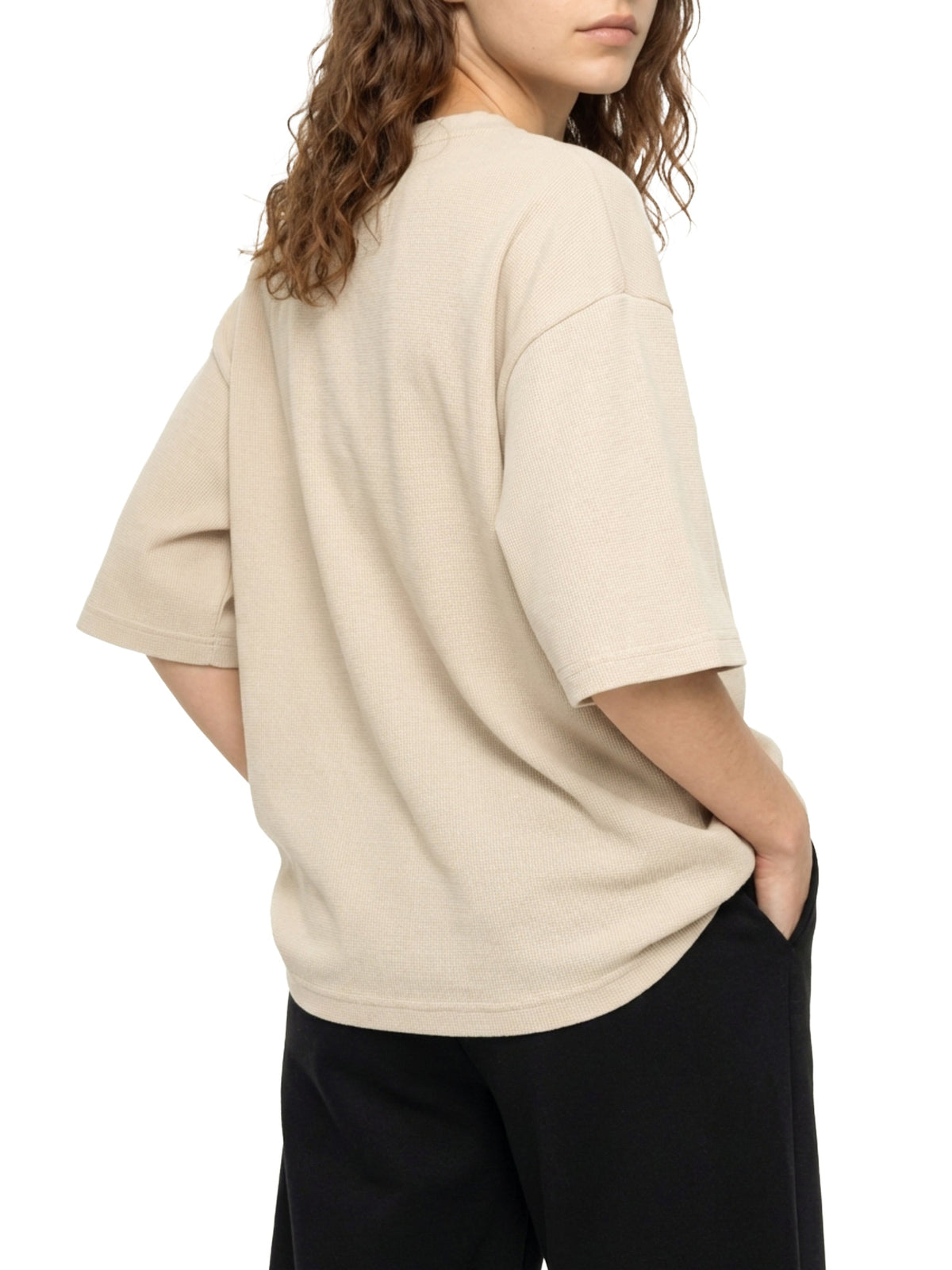 Unisex Mineral Wash Waffle Boxy T-Shirt