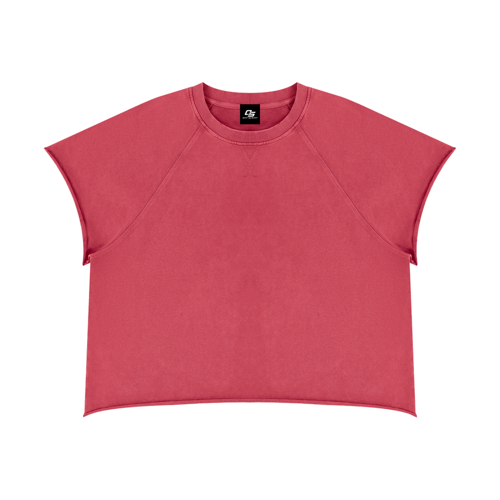 Unisex Vintage Wash Raw Edge Boxy T-Shirt