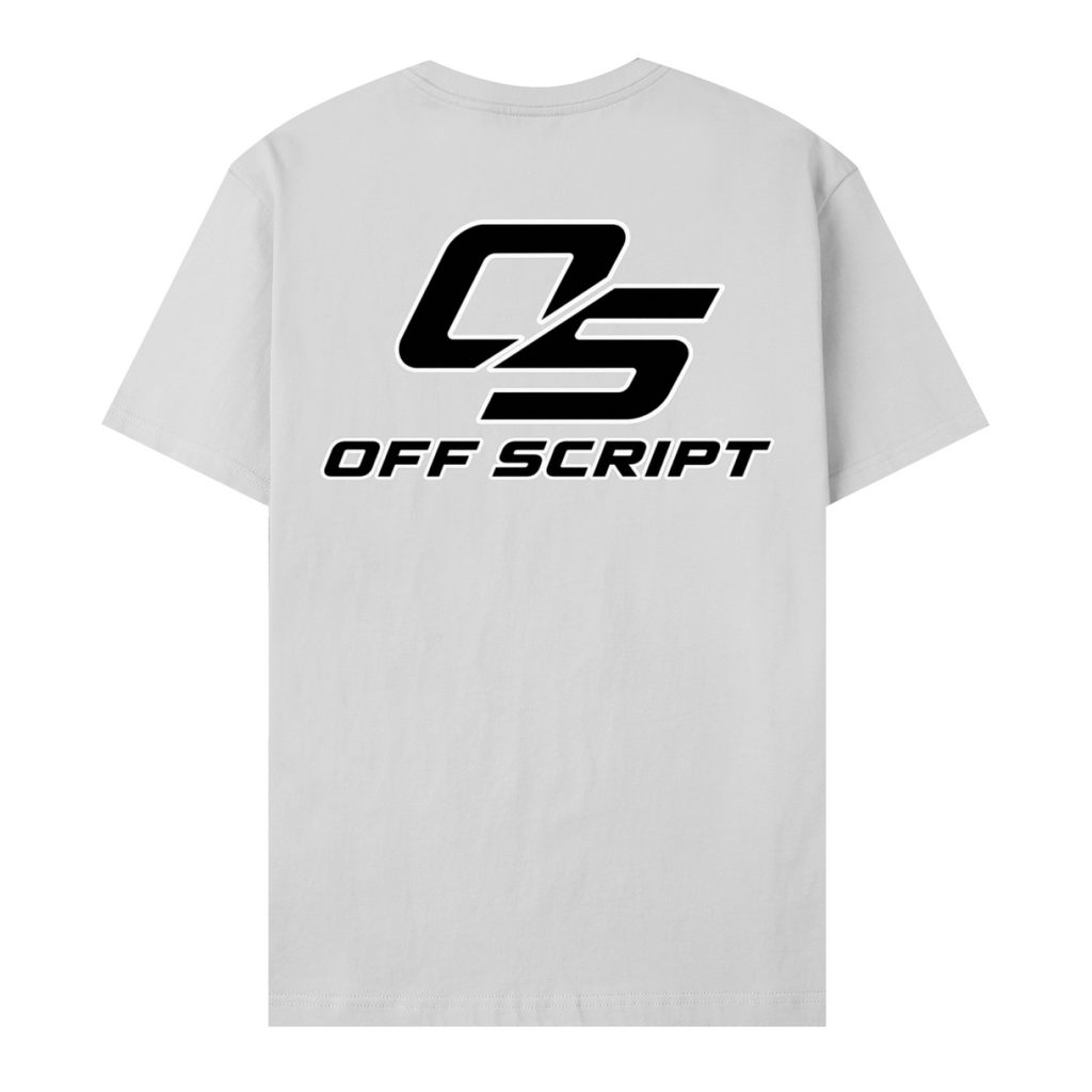 One Nation Essential Cotton T-Shirt - Light Gray back 3D mockup