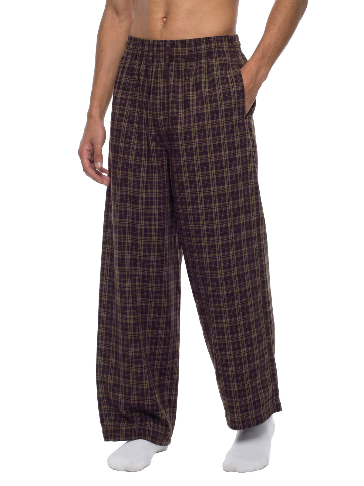 Unisex Plaid Wide-Leg Pants