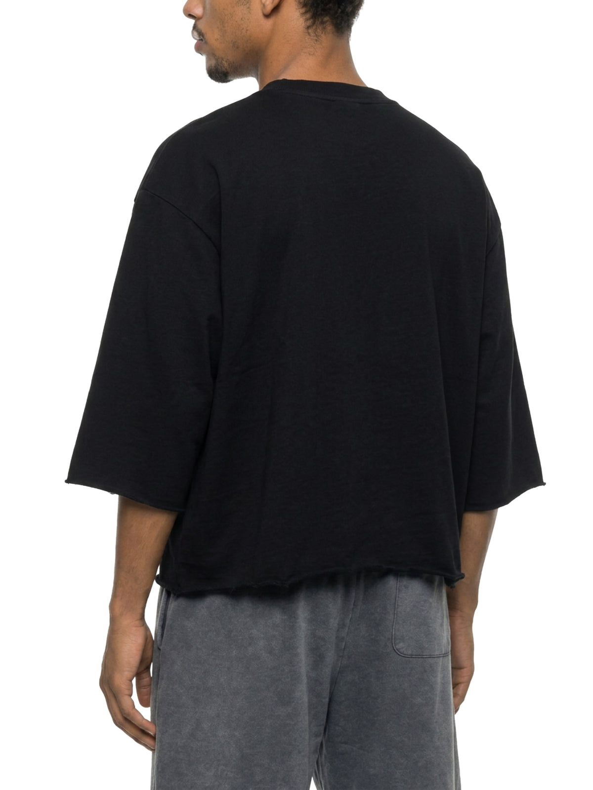 Unisex Mineral Wash Raw Hem Boxy T-Shirt