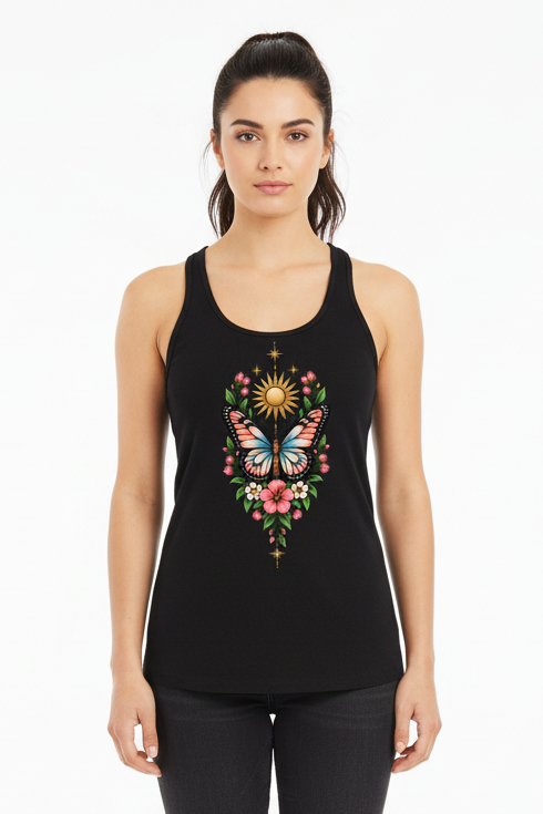 Celestial Butterfly Racerback Tank Top