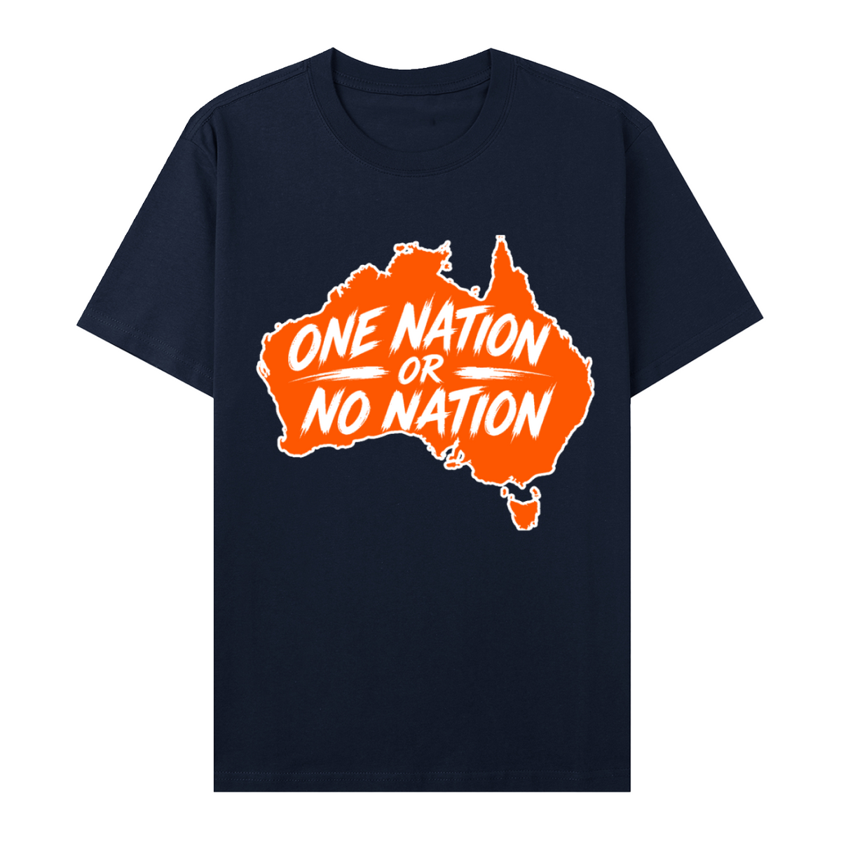 One Nation Essential Cotton T-Shirt - Royal Blue front 3D mockup