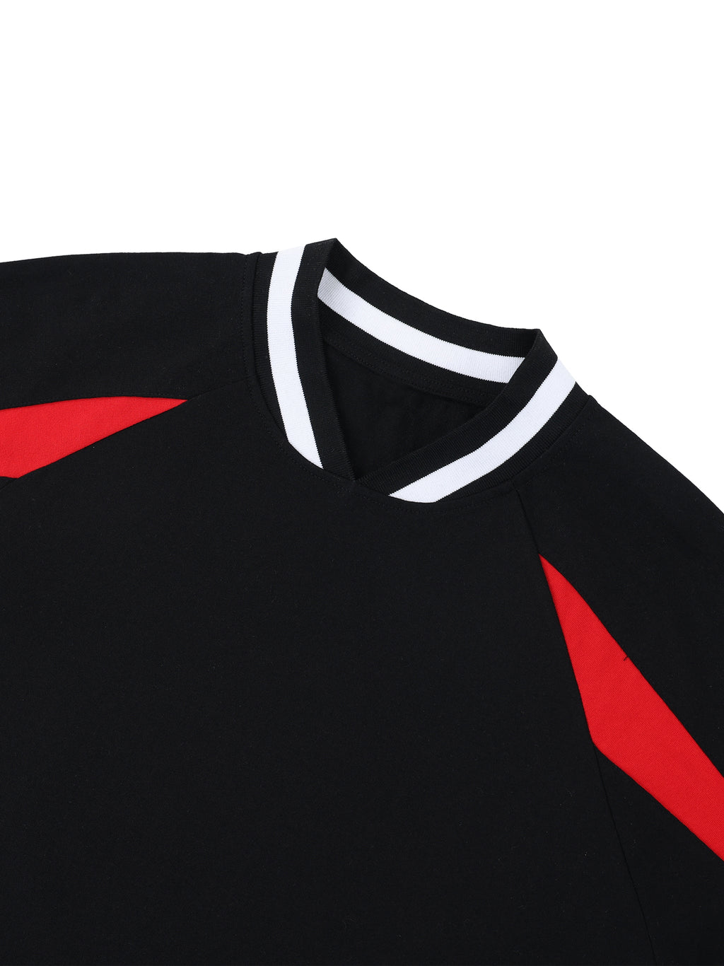 Unisex Oversized Color Block V-Neck T-Shirt