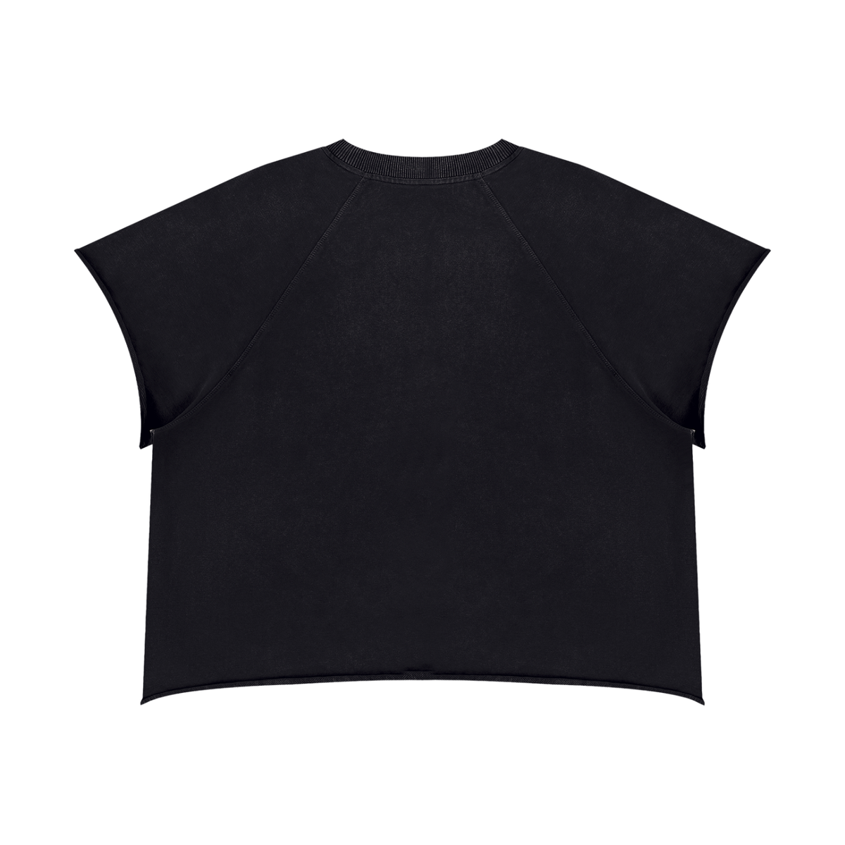 Unisex Vintage Wash Raw Edge Boxy T-Shirt