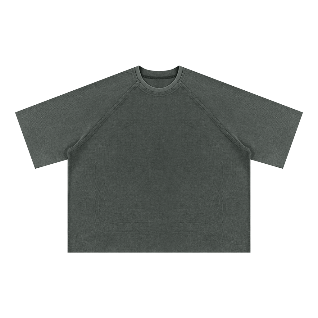 Unisex Mineral Wash Boxy Waffle T-Shirt
