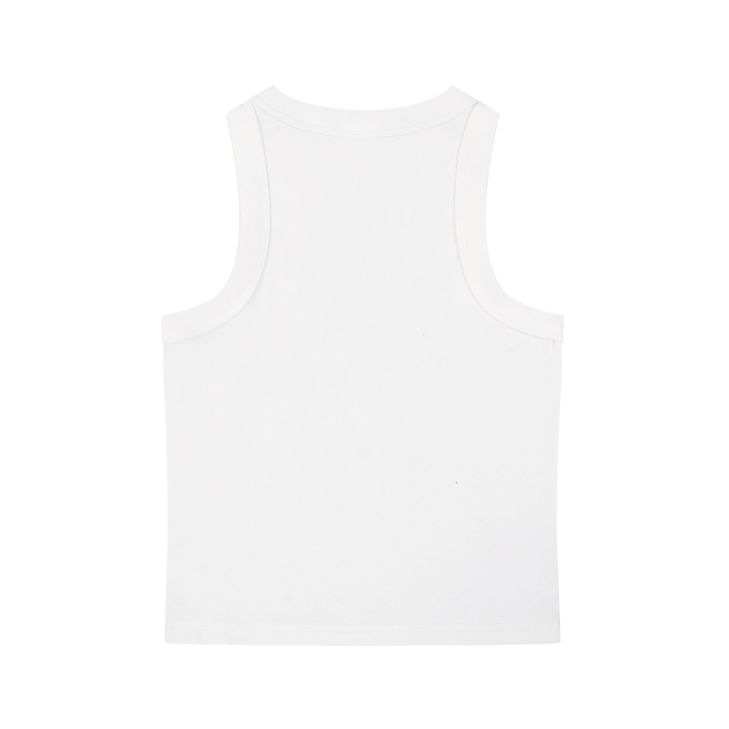 Celestial Butterfly Snow-Washed Women’s Tank Top - White back