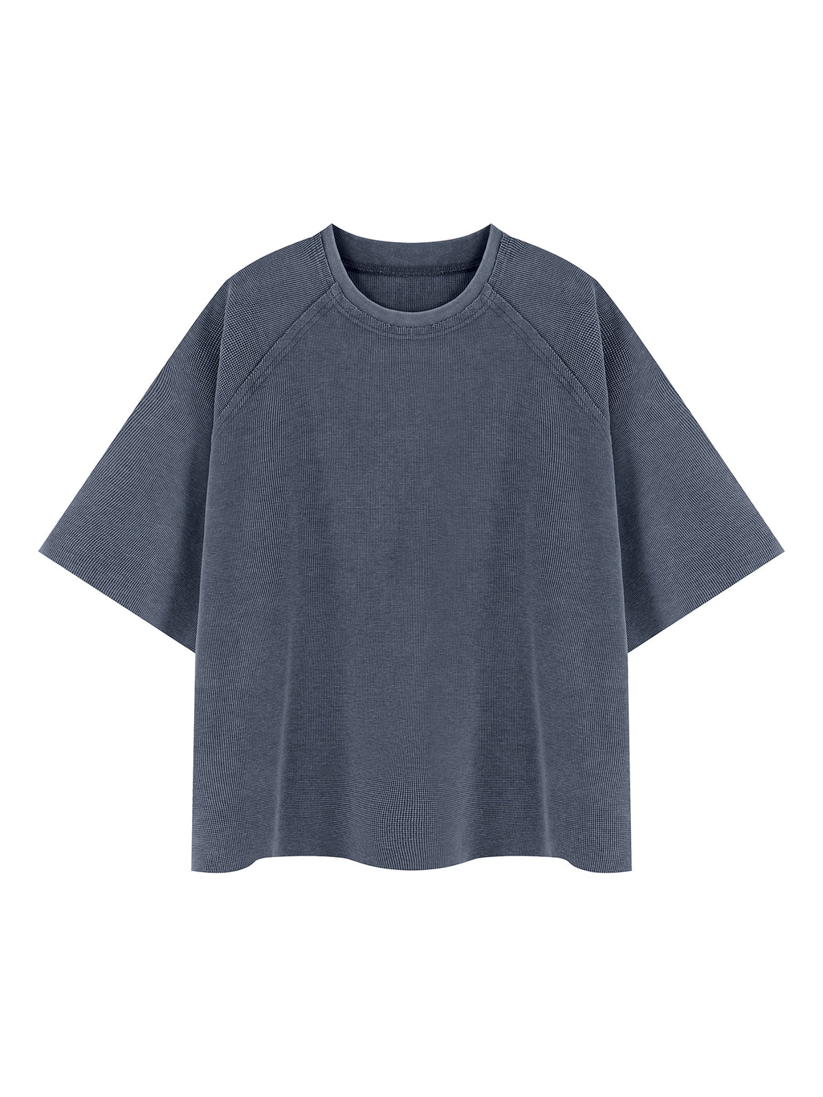 Unisex Mineral Wash Boxy Waffle T-Shirt