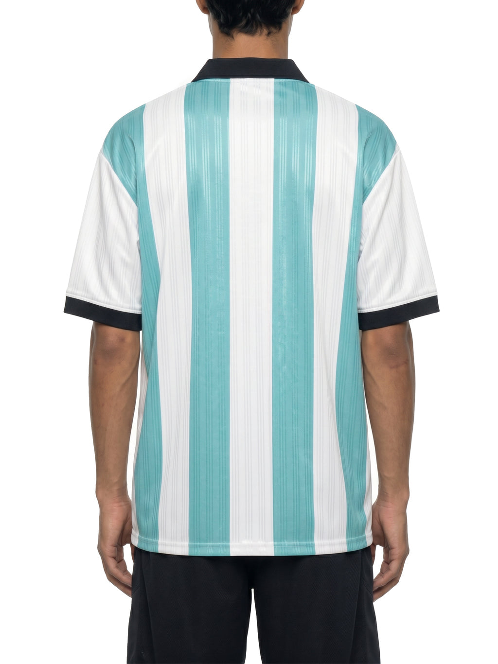 Unisex Boxy Striped Collared Soccer Jersey