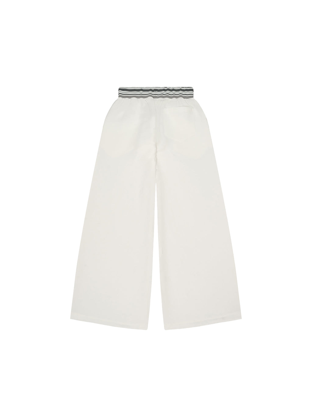 Striped Waist Wide-Leg Pants