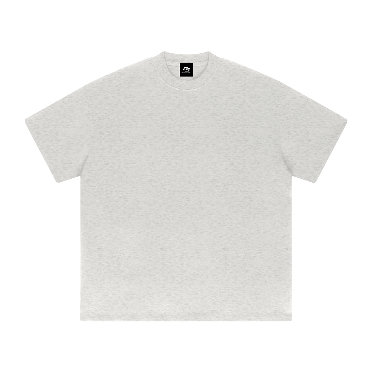 Oat Gray Heavyweight Drop Shoulder T-Shirt front product view