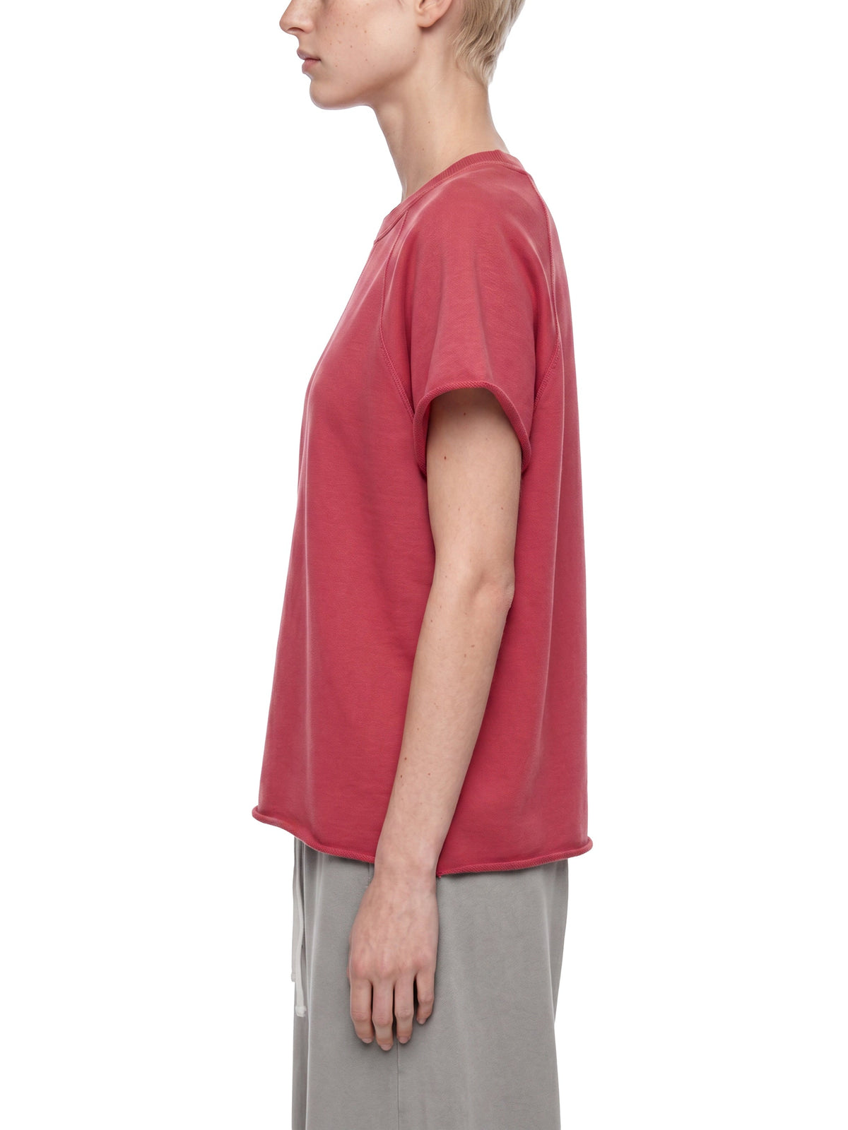 Unisex Vintage Wash Raw Edge Boxy T-Shirt