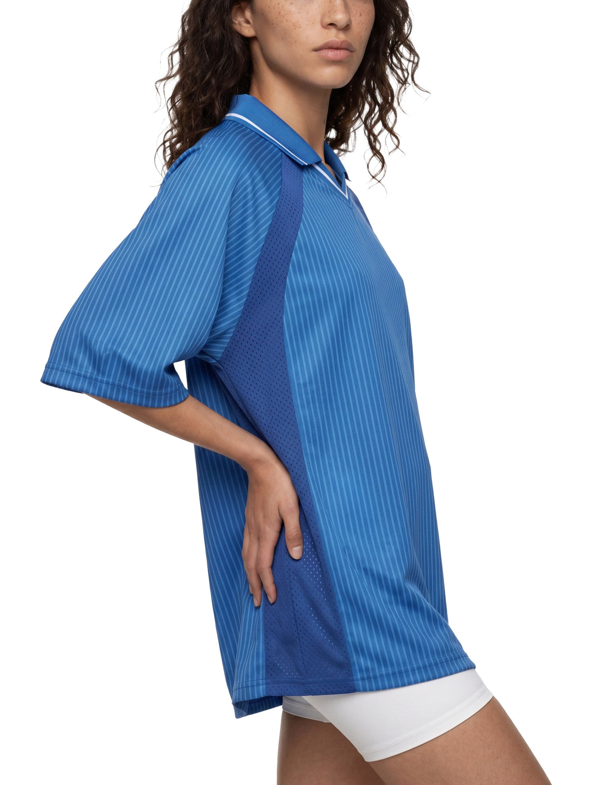 Unisex Striped V-Neck Soccer Jersey gallery view