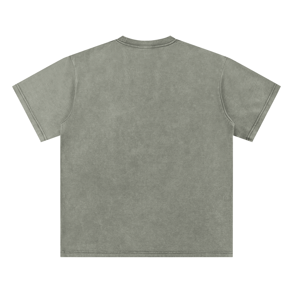 Bean Green Unisex bamboo slub snow-washed T-shirt back view
