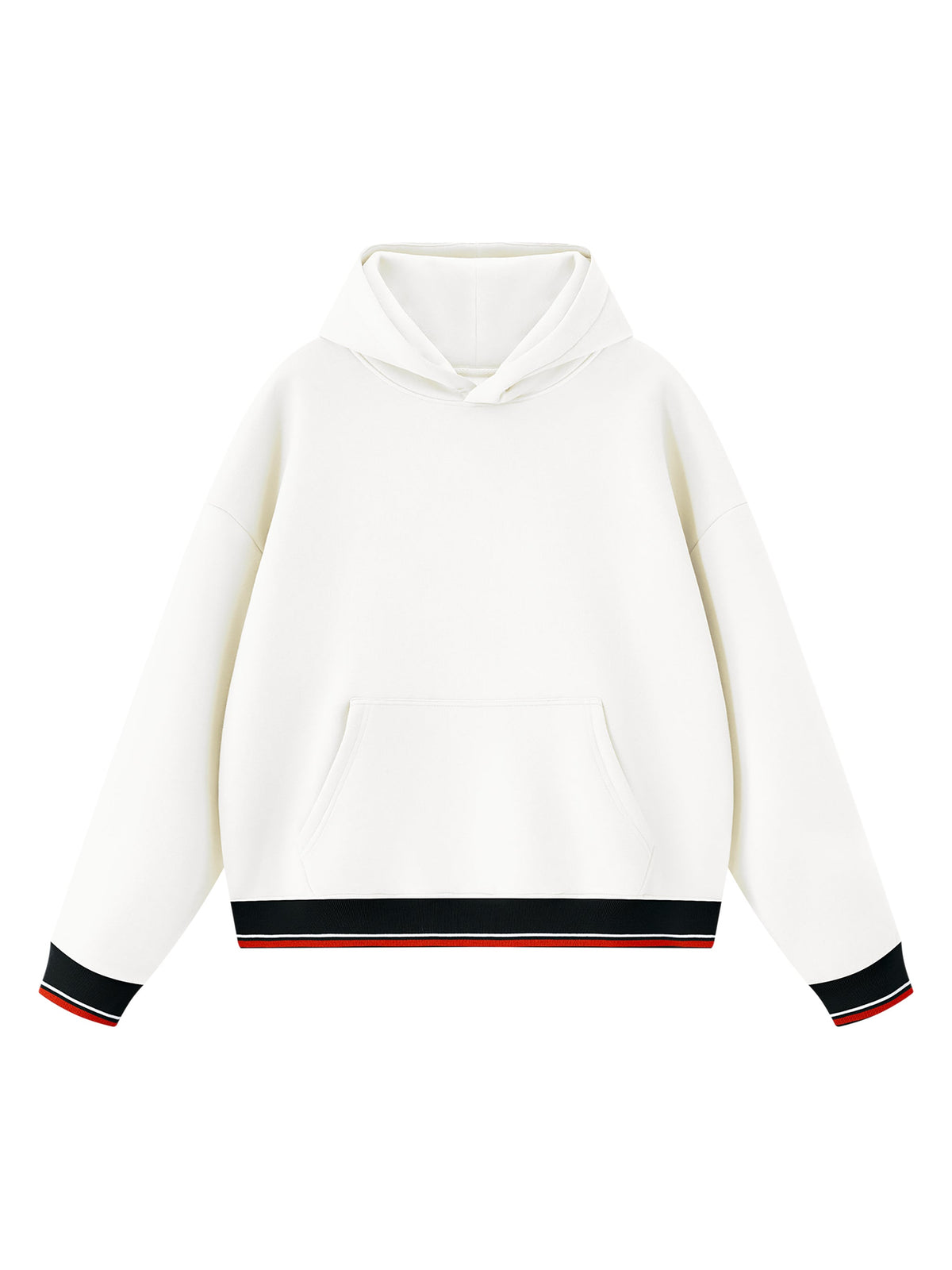 Unisex Oversized Color Block Fleece Hoodie
