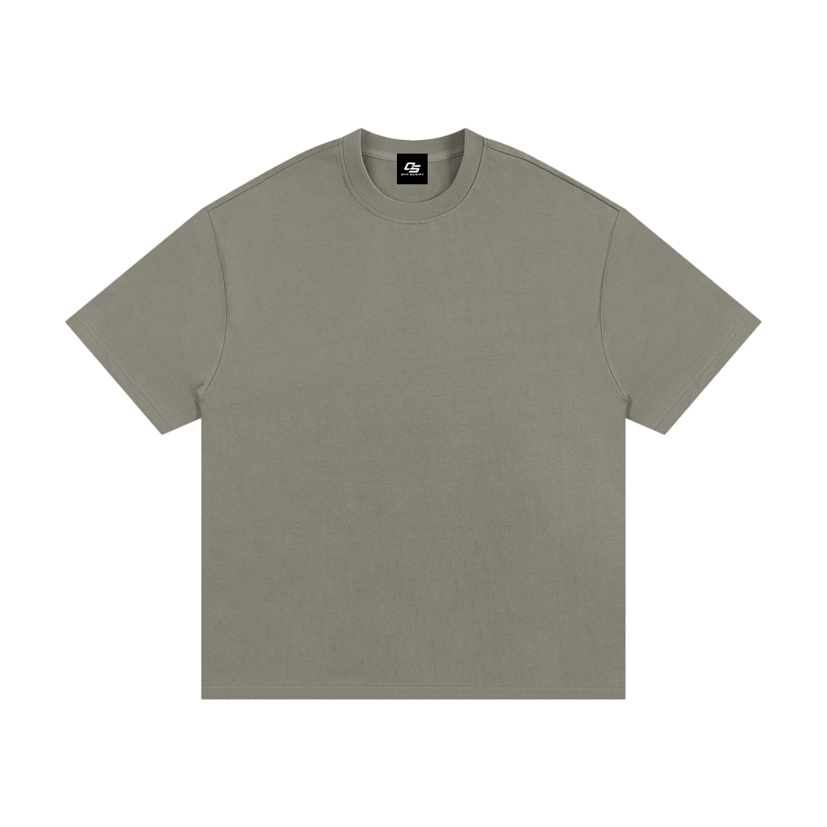 Dark Grey Essential Heavyweight Cotton T-Shirt front view