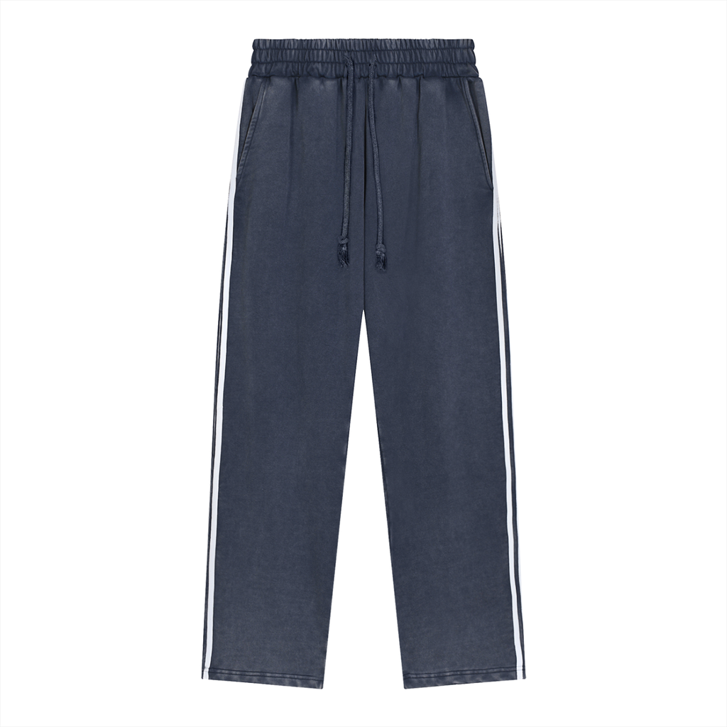 Snow Washed Contrast Tape Sweatpants