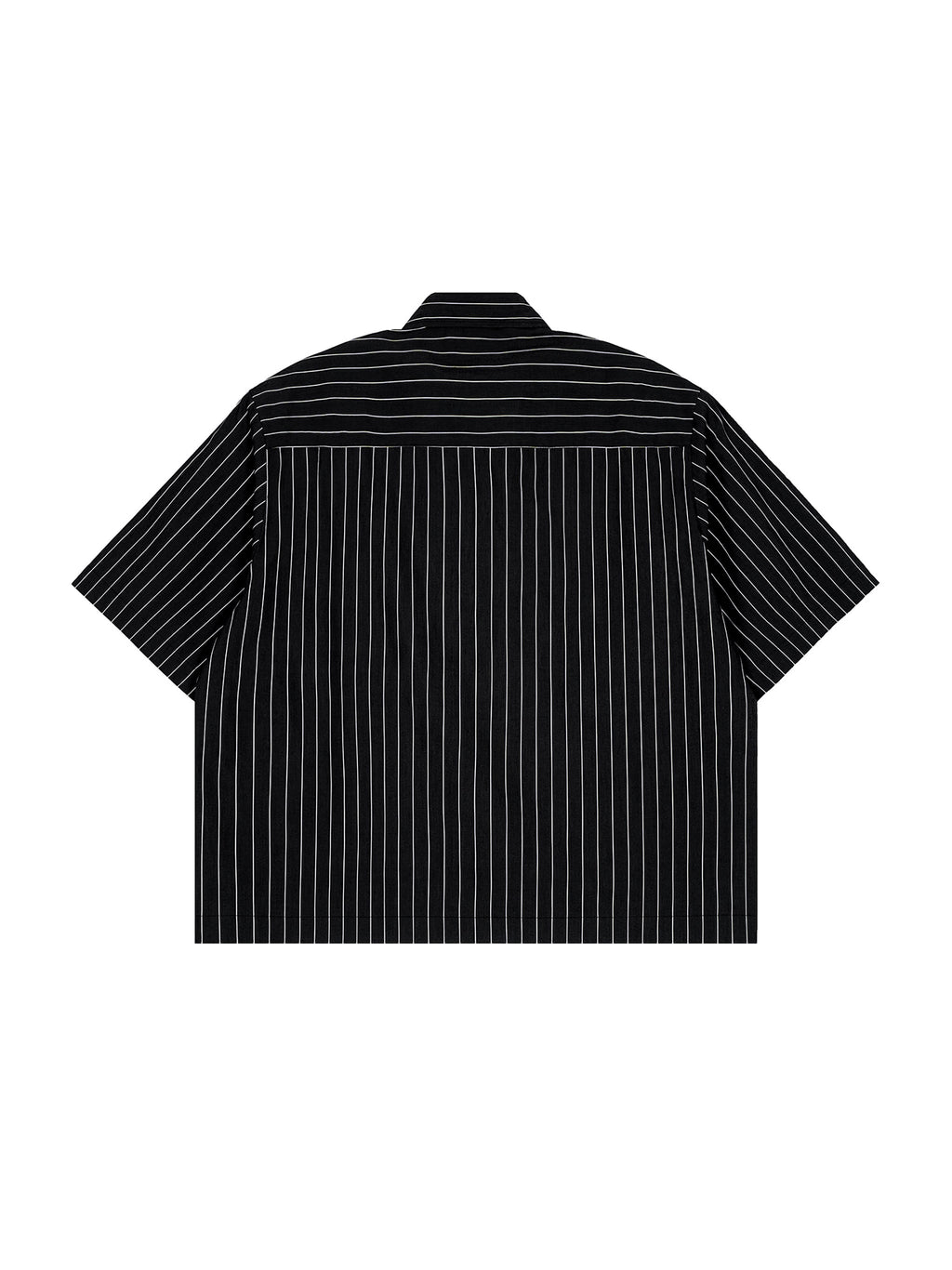Unisex Striped Boxy Button-Up Shirt