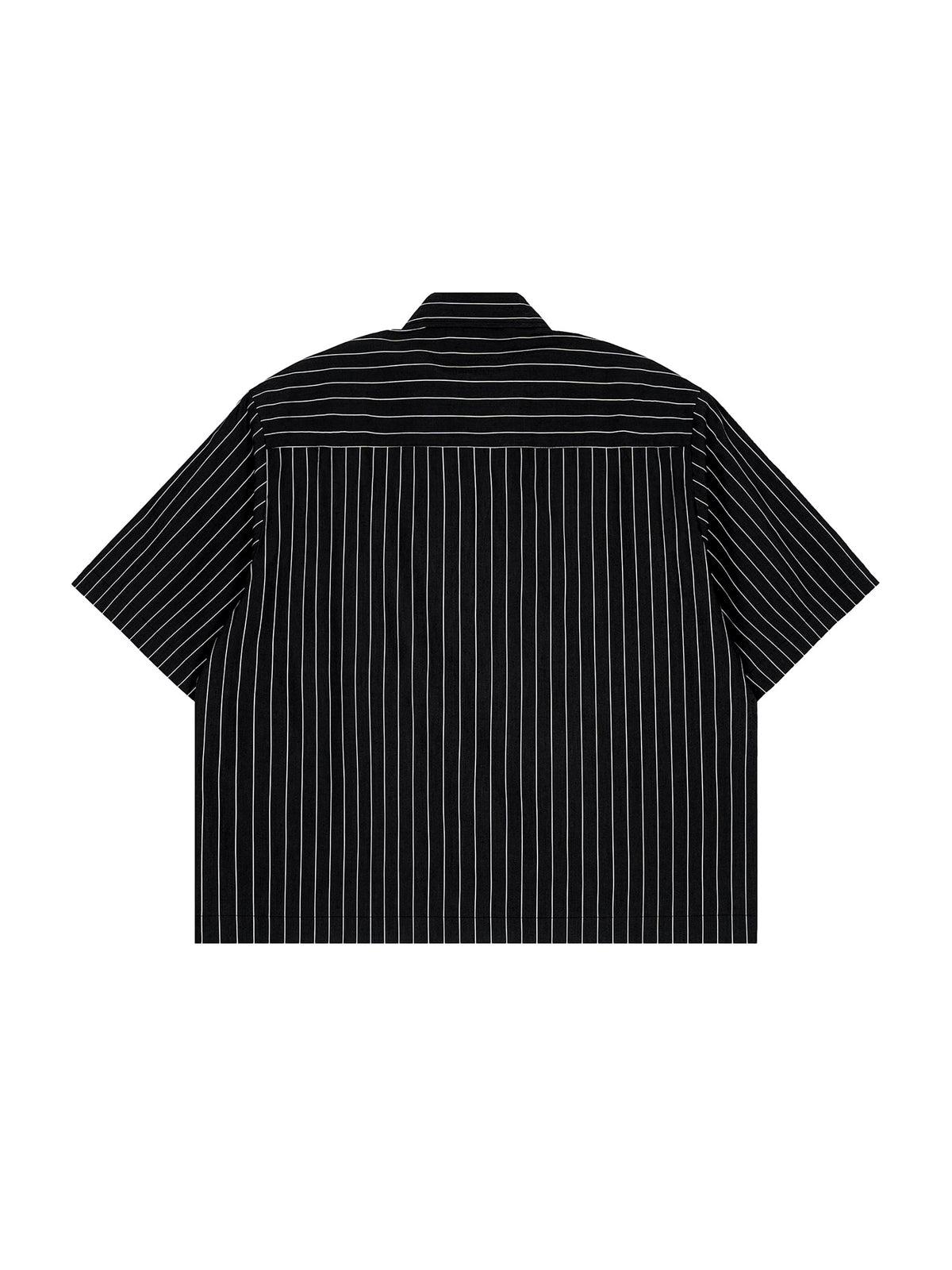 Unisex Striped Boxy Button-Up Shirt